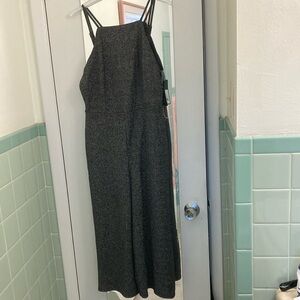 NEW wild Fable cropped jumpsuit with silver glitter material